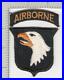 WW2 US Army 101st Airborne Division White Tongue Patch & Tab Inv# K2815