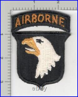 WW2 US Army 101st Airborne Division White Tongue Patch & Tab Inv# K2816