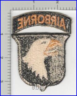 WW2 US Army 101st Airborne Division White Tongue Patch & Tab Inv# K2817