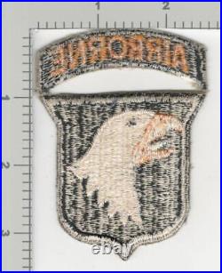 WW2 US Army 101st Airborne Division White Tongue Patch & Tab Inv# K2991