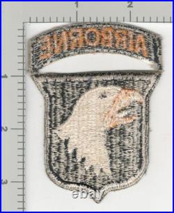 WW2 US Army 101st Airborne Division White Tongue Patch & Tab Inv# K2991