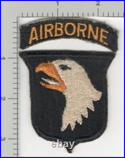 WW2 US Army 101st Airborne Division White Tongue Patch & Tab Inv# K3248