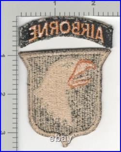 WW2 US Army 101st Airborne Division White Tongue Patch & Tab Inv# K3248