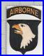 WW2 US Army 101st Airborne Division White Tongue Patch & Tab Inv# K3249