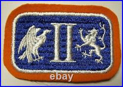 WW2 US Army 2nd Corps Orange Felt Border Patch