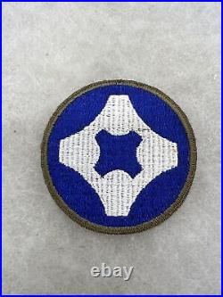 WW2 US Army 4th Service Command Patch OD Border Gemsco KB