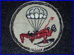 WW2 US Army 508th Airborne Infantry Regiment SSI Patch Red Devil Original RARE