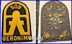 WW2 US Army 509th Parachute Infantry Regiment GERONIMO Patch PIR Theater A/B