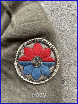 WW2 US Army 9th Infantry Division Ike Jacket Italian Made Bullion Patch BB293