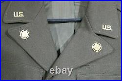 WW2 US Army Advanced Base Colonel Officers Ike Jacket English Patch & Rank Named