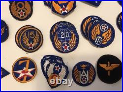 WW2 US Army Air Corp Patches 63 Patches, All Original