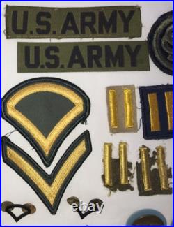 WW2 US Army Air Corps Patches, OCS, Aviator pins Ribbons Insignia lot 45 items