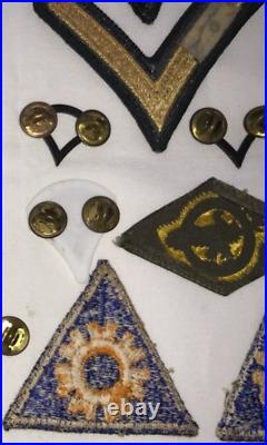 WW2 US Army Air Corps Patches, OCS, Aviator pins Ribbons Insignia lot 45 items