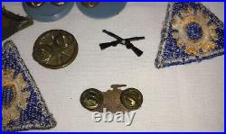 WW2 US Army Air Corps Patches, OCS, Aviator pins Ribbons Insignia lot 45 items