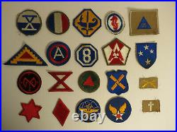 WW2 US Army Air Force Patch Lot of 20 Patches Insignia WWII Cut Edge Original