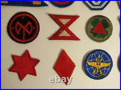 WW2 US Army Air Force Patch Lot of 20 Patches Insignia WWII Cut Edge Original
