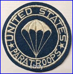 WW2 US Army Blue Wool Paratroops Px 4 Inch Patch Airborne XB