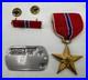 WW2 US Army Bronze Star Grouping Dog Tag NAMED MEDAL with INCORRECT SPELLING RARE