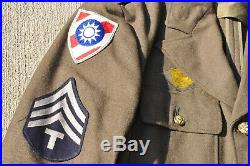 WW2 US Army CBI 4-Pocket Uniform Jacket with China Combat Training Command Patch