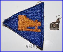 WW2 US Army Camera Photography Military Embroider Patch & Sterling Charm b3