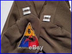 WW2 US Army Captain 6th Armored Division Officer's Tunic Size 41L Dated 1942