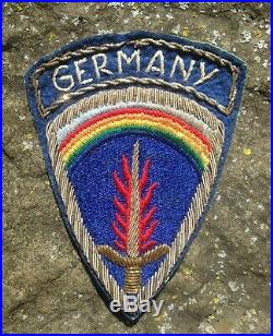 WW2 US Army ETO SHAEF Germany Occupation Officer Grade Bullion SSI Rare Patch