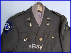 WW2 US Army First Army 16th Corps Captain Tunic+Pinks(Pants & Shirt) 7-1942