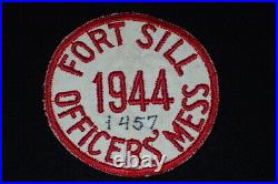 WW2 US Army Fort Sill OK Officers' Mess 1944 Three Inch Shoulder Patch V. RARE