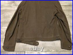 WW2 US Army Ike Wool Field Coat Mens With Patches Size 36 L WWII 40s Vintage