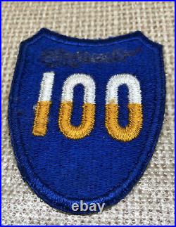 WW2 US Army Military 100th Infantry Division Ranger Straight Red White Tab Patch