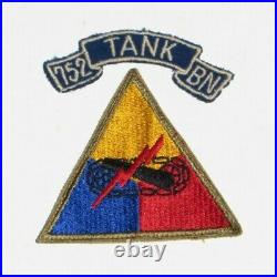 WW2 US Army Military 752nd Tank Battalion Shoulder Sleeve Insignia Patch