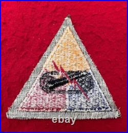 WW2 US Army Military Armored Division Woolie Shoulder Patch Insignia Beautiful