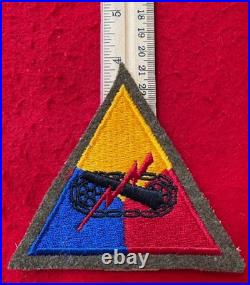 WW2 US Army Military Armored Division Woolie Shoulder Patch Insignia Beautiful