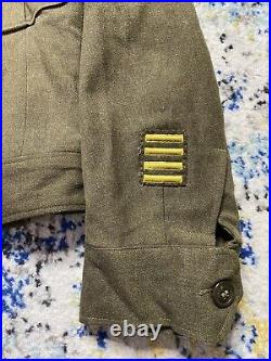 WW2 US Army Military Jacket Wool Service 38 MUC Ground Forces Patch Oritsky 1945