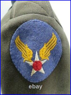 WW2 US Army Officers Uniform Jacket Nice Named with a Great Felt AAF Patch