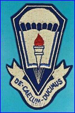 WW2, US Army Parachute School Jacket Patch, Emb. On Felt, Excellent+ Condition