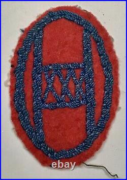 WW2 US Army Patch 30th Infantry Division Hand Embroidered On Felt German Made