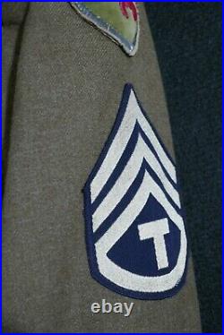 WW2 US Army Persian Gulf Command T/3 Class A Uniform Coat Theater Made Patch 42R