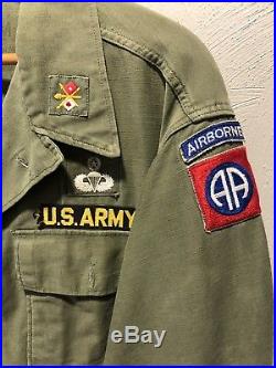 WW2 US Army Shirt with 82nd Airborne And Other Patches