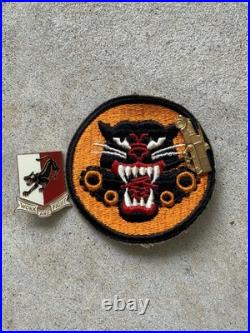 WW2 US Army Tank Destroyer Patch / Pin / & Distinctive Unit Insignia Very Fine