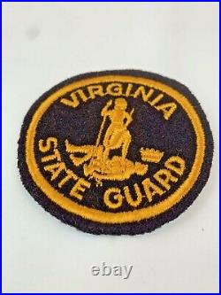 WW2 US Army Virginia State Guard Wool Patch Embroidered HTF Excellent Condition