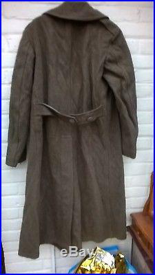 WW2 US Army Winter Wool Roll Collar Great Coat Original 38S Dated 1943