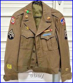 WW2 US Army Wool Dress Jacket 36R -7th Air Force, Western Pacific, Ruptured Duck