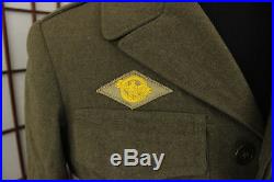 WW2 US Army Wool Eisenhower Ike Jacket World War Two Honorable Discharge Patch