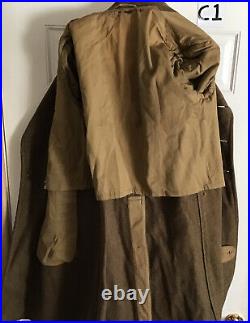 WW2 US Army Wool Trench Coat 11th Corp Patch Size 36 Original