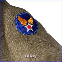 WW2 US Mens Army Field Uniform Jacket Shirt Hat Shirt Wool WI. OD. 1945 Patches