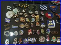 WW2 US Navy Army badges pins stripes bars patches vintage collection military