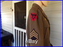 WW2 U. S. ARMY S/Sgt IKE. 86th INFANTRY & AWESOME WESTERN PACIFIC SERVICE PATCH