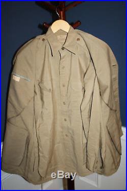 WW2 U. S. Army 3rd Army & Anti Aircraft Command Patched Khaki Officer Uniform Set