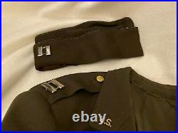 WW2, U. S. Army Air Officer's Dress Jacket, Cap, Patches, Crests, Captain, Med